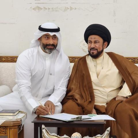 حسين المهدي في عقد قرانه