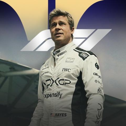 صورة براد بيت من بوستر فيلم f1 THE MOVIE