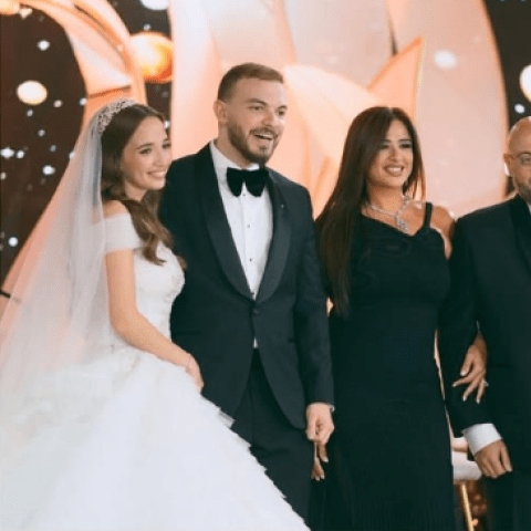 حفل زفاف ابن عمرو الليثي وابنة تامر امين