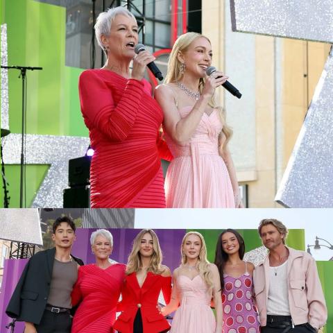 ليندسي لوهان تتألق بالعرض العالمي الأول لفيلم Freakier Friday