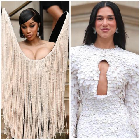 دوا ليبا وكاردي بي وغيرهن في عرض سكياباريللي للأزياء الراقية