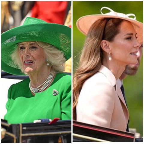 كيت ميدلتون بإطلالة من ديور  وتفاصيل اطلالة الملكة كاميلا وبريجيت ماكرون