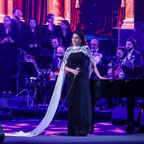 ماجدة الرومي من افتتاحها لمهرجان أعياد بيروت 2025