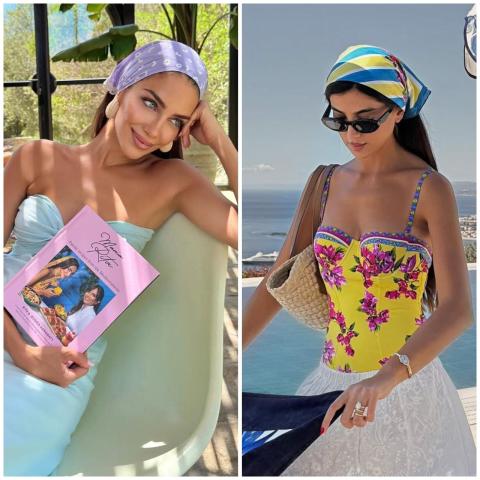 سر عودة وشاح الرأس واطلالات المؤثرات به من جيسيكا قهواتي الى على فرحات