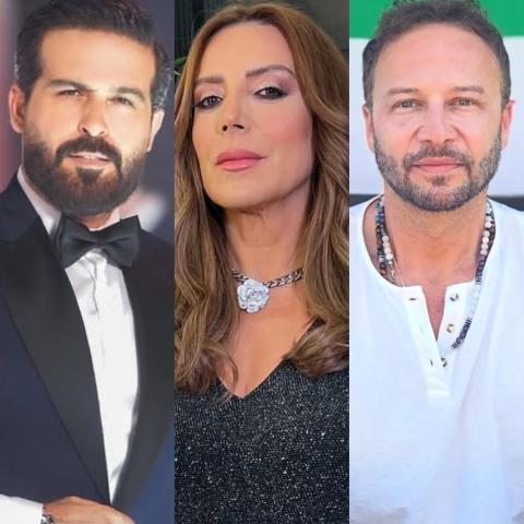 مكسيم خليل وشكران مرتجى ومحمود نصر