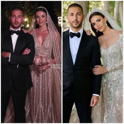 فساتين زفاف زين قطامي في يوم زفافها