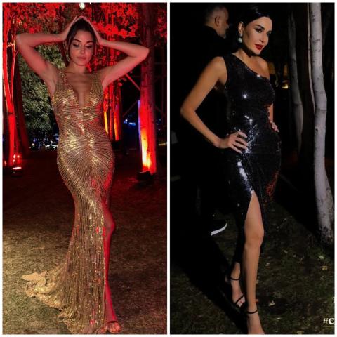 هاندا أرتشيل وسيرين عبد النور وغيرهن باطلالات براقة في ليلة زفاف سيليو صعب الثالثة