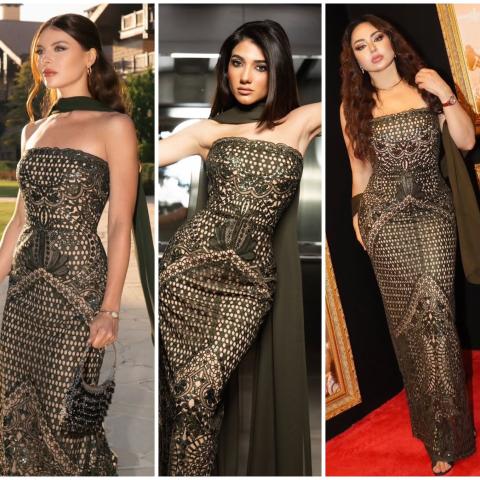 نارين بيوتي، مايا رعيدي، وسهير القيسي بالفستان نفسه من إيلي صعب