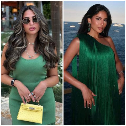 إطلالات المؤثرات الخليجيات بالأخضر: من لمى العقيل وفوز الفهد وغيرهن..