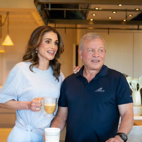 الملكة رانيا و  الملك عبدالله - مصدر من انستغرام