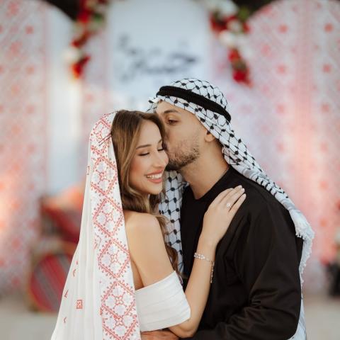 وسام قطب و سارة سامي في حفل الحناء