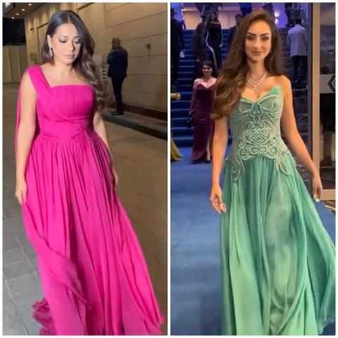 نور الغندور ورحمة رياض وغيرهن.. بفساتين راقية في العراق