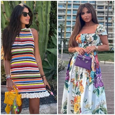 من العنود بدر الى نهى نبيل.. إطلالات المؤثرات الخليجيات بتصاميم صيفية ملوّنة