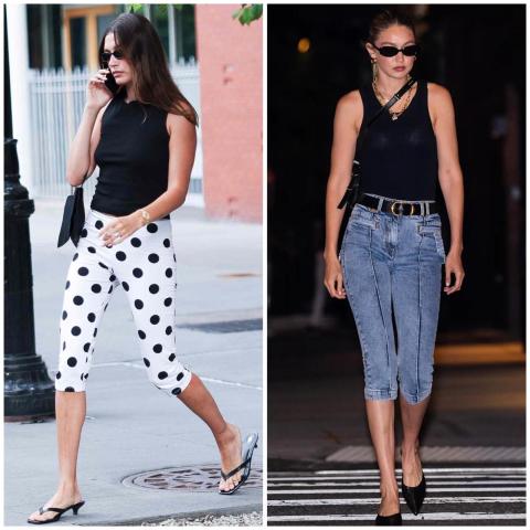 سر الاجماع على سراويل الكابري من هايلي بيبر الى جيجي حديد