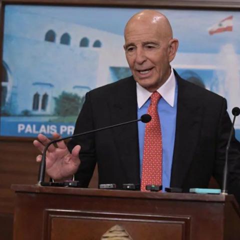 توماس براك من القصر الجمهوري في لبنان- صورة من السوشيال ميديا