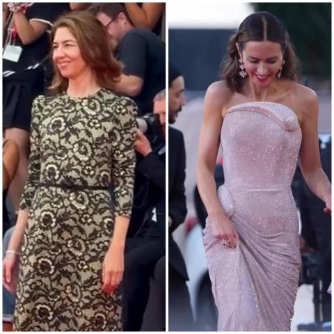 صوفيا كوبولا واميلي بلانت وغيرها بفساتين لافتة في البندقية