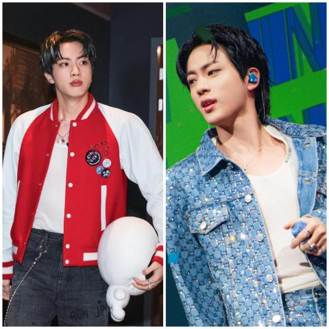 إطلالات جين من BTS بقطع من غوتشي في جولة RunSeokjin Ep. Tour