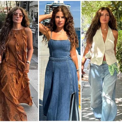 إطلالات صبا مبارك في إسطنبول: أسلوب يومي عصري ومتجدد