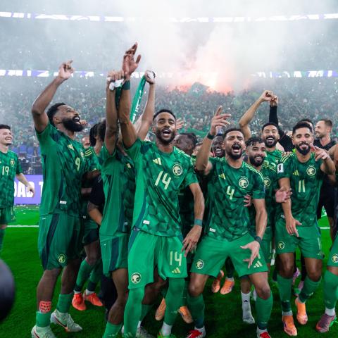 المنتخب السعودي - صورة من الحساب الرسمي لمنتخبات كرة القدم السعودية