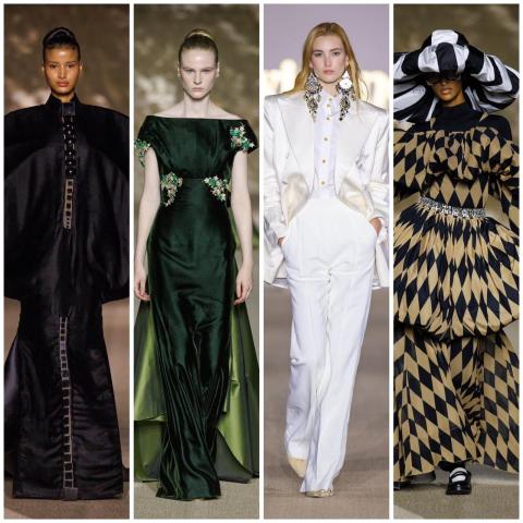 الصور من اليمين الى اليسار: أتيلييه حكايات وفيفيان ويستوود وعدنان أكبر وتيما عابد