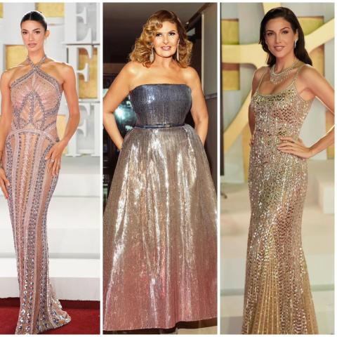 الفساتين البراقة تسيطر على إطلالات الجونة 2025: من يسرا الى رزان الجمال