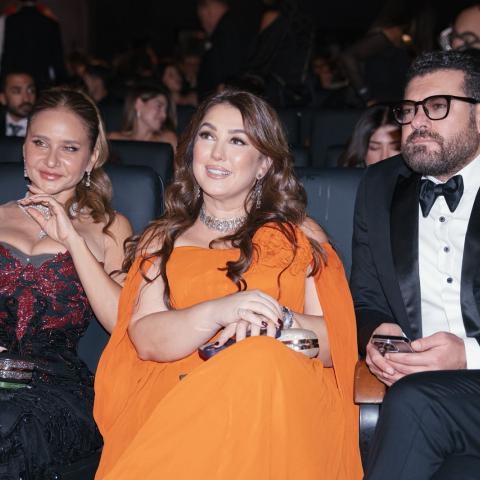 عمرو يوسف وكندة علوش ونيللي كريم بختام مهرجان الجونة