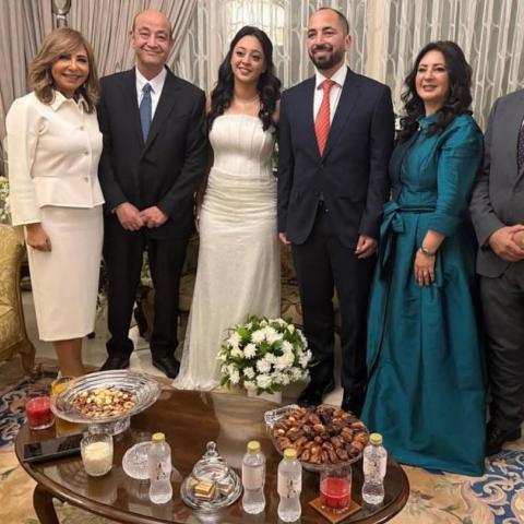 لميس الحديدي وعمرو أديب يحتفلان بقراءة فاتحة نجلهما نور في أجواء عائلية