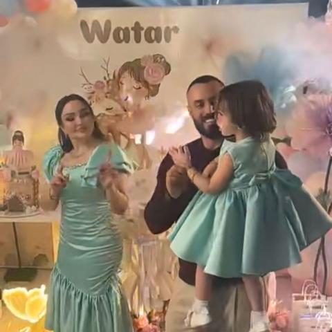 شهد الشمري وطليقها فهد مع إبنتهما