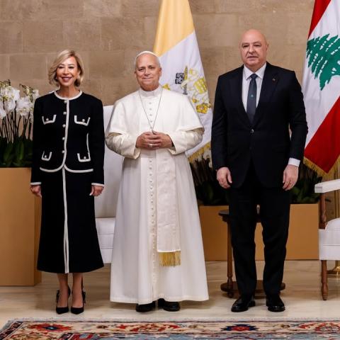 البابا لاوون الرابع عشر - اللبنانية الأولى - الرئيس جوزاف عون