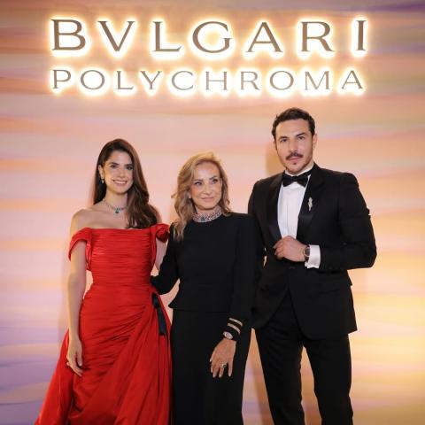 كارمن بصيبص وباسل خياط باطلالات لافتة في حفل بولغاري