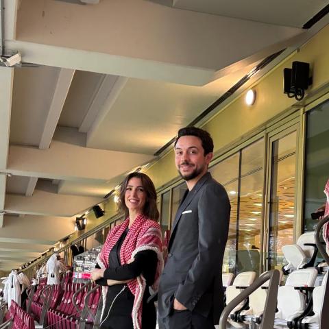 إطلالة الأميرة رجوة بالشماغ الأردني في نهائي كأس العرب 2025