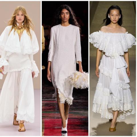 لون عام 2026: «Cloud Dancer» الأبيض الذي يعيد للعالم صفاءه - الصور من اليمين الى اليسار: كلوي، شانيل، زيمرمان