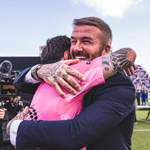 ديفيد بيكهام وليونيل ميسي - إنستغرام