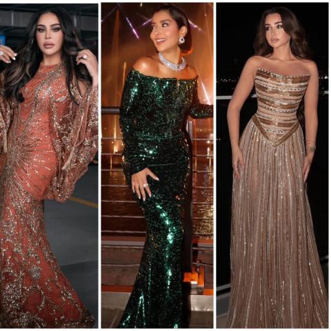 من وحي النجمات: الفساتين البراقة خيارك لإطلالة رأس السنة