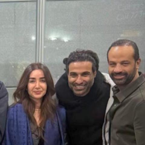 أحمد فهمي وهنا الزاهد بالمطار