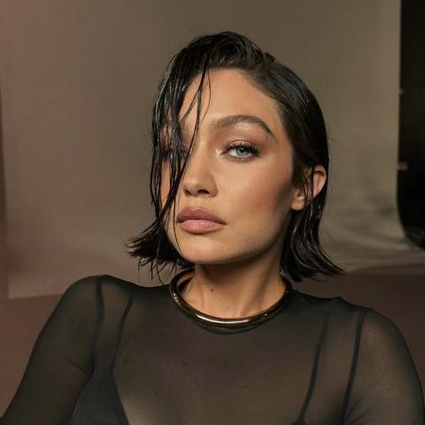 جيجي حديد تتخلى عن الأشقر وتظهر بشعر أسود داكن - الصورة من إانستغرام Dimitris Hair