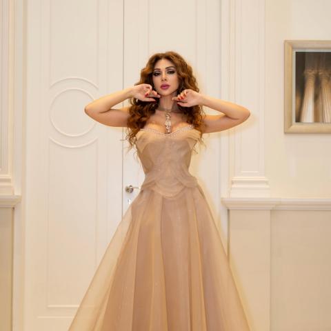 ميريام فارس بفستان نيود مزين باللؤلؤ من كريستيان عبدلله - الصورة من انستغرام ميريام فارس