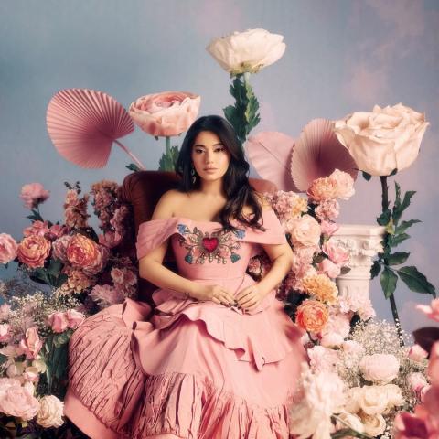 إطلالة رحمة رياض في عيد ميلادها بتصميم حسين بظاظا - الصورة بعدسة لارا زنكول