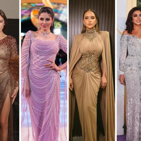 النجمات بفساتين مطرزة على سجادة Joy Awards 2026 الخزامية