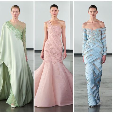 أزياء رامي العلي 2026: تفاصيل متناغمة وألوان أنثوية راقية