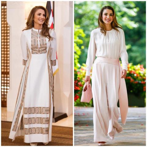 الأزياء المحتشمة بأسلوب الملكة رانيا وصيحة الـ Quiet Luxury