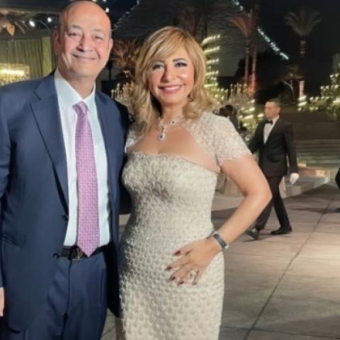 عمرو أديب ولميس الحديدي