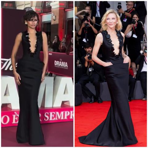 زندايا تستعير فستان كيت بلانشيت… وتعيد تقديمه بأسلوبها الخاص