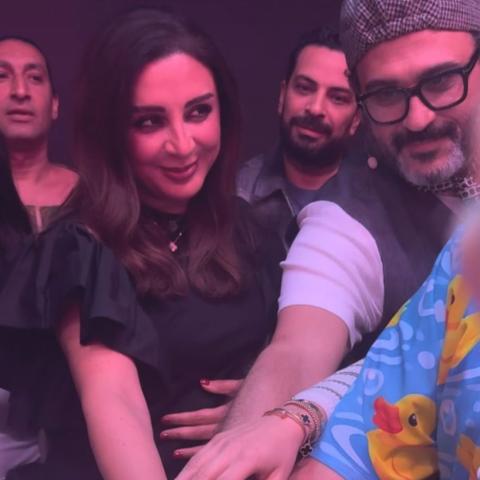 أنغام تحضر كواليس "ماتصغرناش" بجدة وتدعم فريق العمل