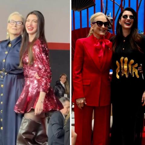 إطلالات ميريل ستريب وآن هاثاوي في حملة الترويج لفيلمهما