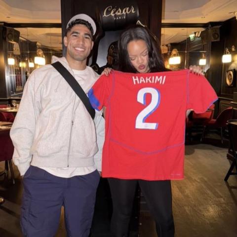 أشرف حكيمي وريهانا - صورة من X