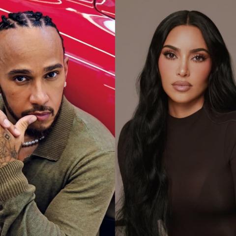 كيم كارداشيان ولويس هاميلتون