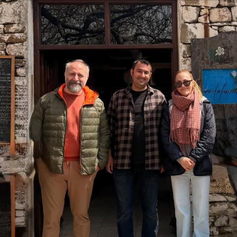 خالد أرغنتش و مريم أوزرلي من أجواء تصوير فيلم ربيع في امروز