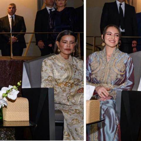 إطلالات ملفتة لأميرات المغرب وبريجيت ماكرون في الرباط