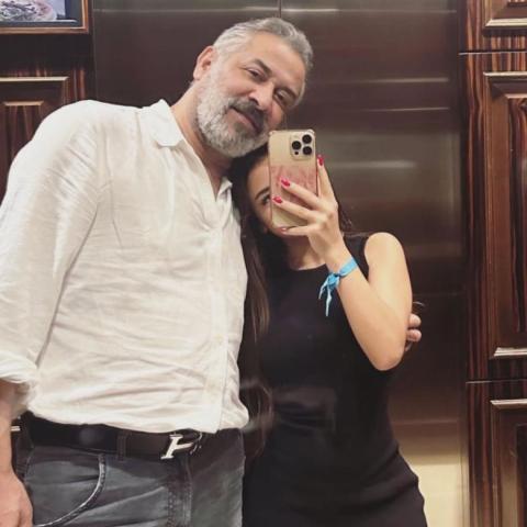 عبد المنعم عمايري مع ابنته مريم - صورة من السوشيال ميديا